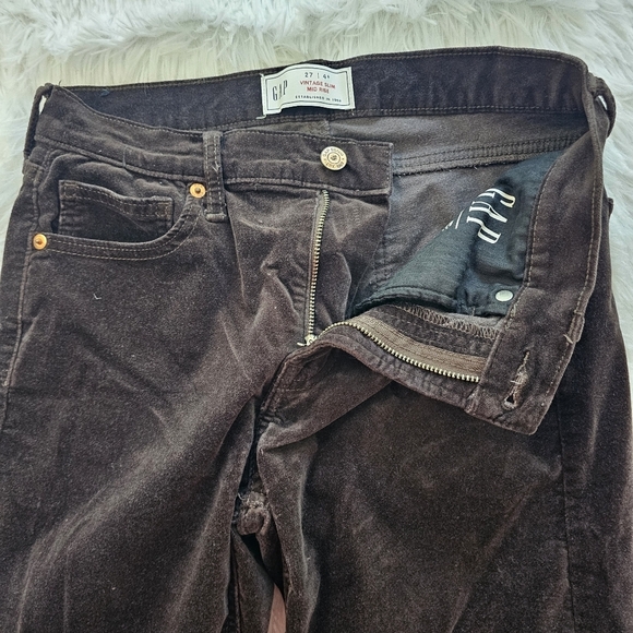 GAP vintage slim mid rise brown size 27/4R - Picture 7 of 12